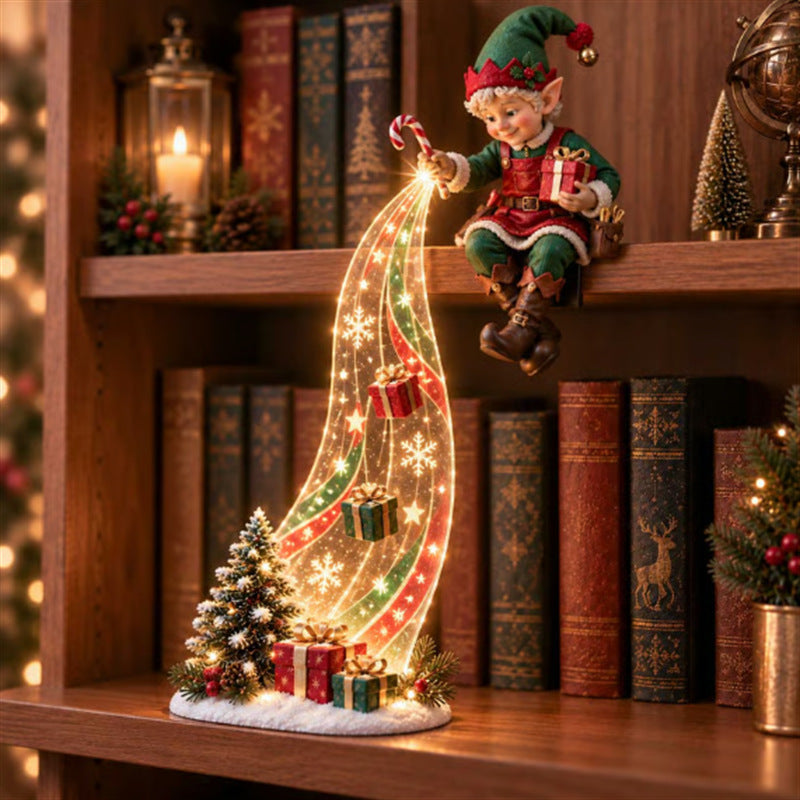 ✨Last Day 50% OFF - Christmas Shelf-Edge Lighted Scene Decor