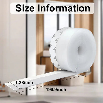 6.4Ft Door Weather Stripping | Adhesive Draft Stopper Seal Strip for Doors, Windows & Shower Doors