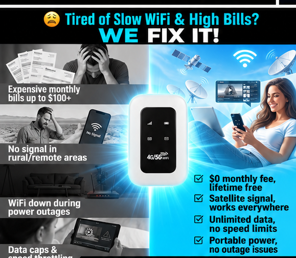 [Global Coverage, Free for Life] Boundless Portable Wi-Fi– 🛡️, No Contract, No Hidden Costs