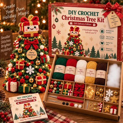 🧶 Flying Christmas DIY Crochet Kit — Create Your Own Magical Holiday Ornament
