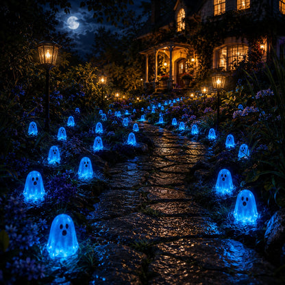 Glow-in-the-Dark Mini Ghosts – 8-Colour Halloween Mix