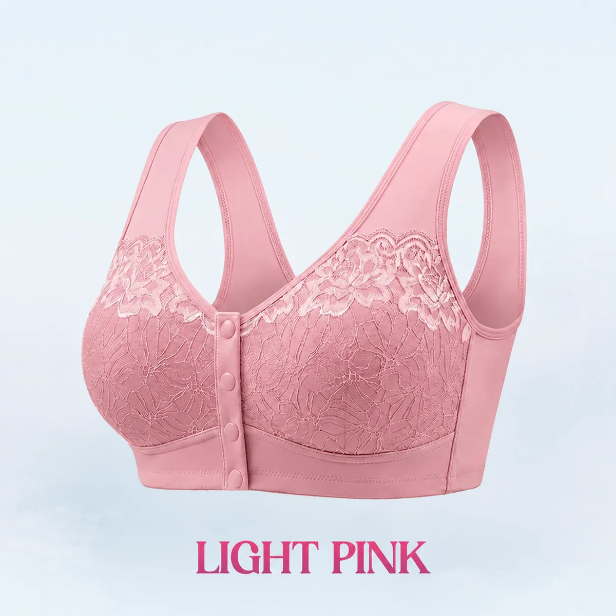 TOPSPIRE - Front Closure Breathable Cotton Lifting Bra for Seniors