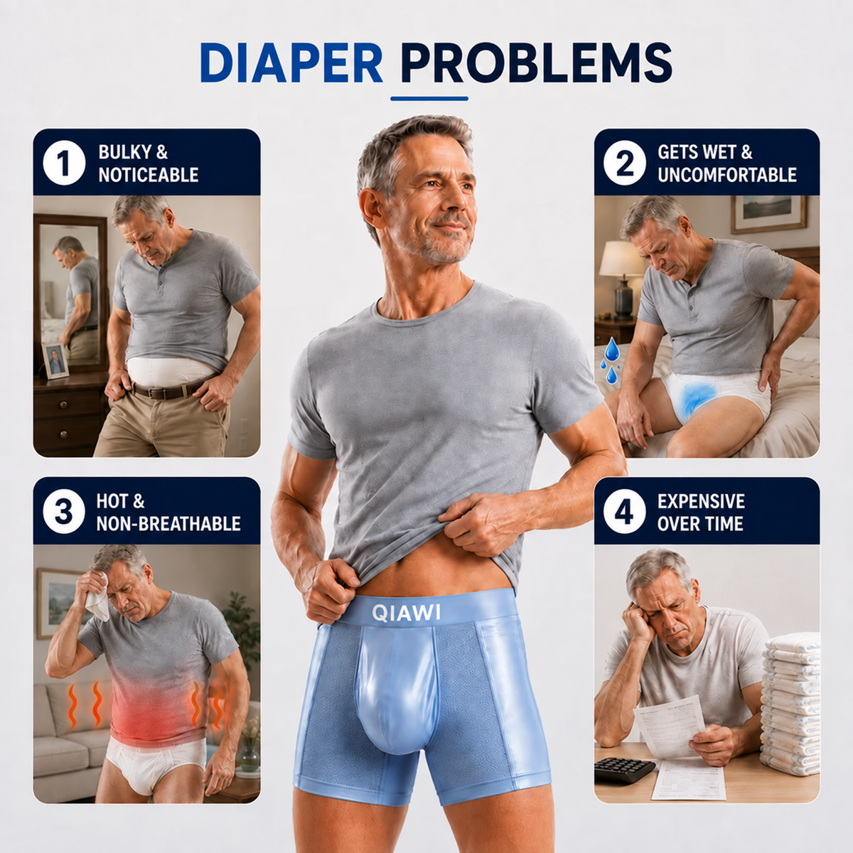 2026 UPGRADED - 60% OFF 🔥QIAWI Premium Leakproof Bamboo Ice Silk Boxer