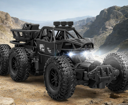 6-Wheel Alloy RC Off-Road Climbing Truck – Heavy-Duty Remote Control Car for Kids