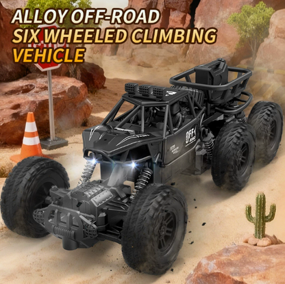 6-Wheel Alloy RC Off-Road Climbing Truck – Heavy-Duty Remote Control Car for Kids