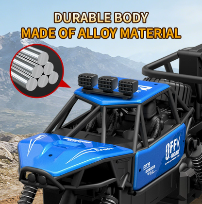 6-Wheel Alloy RC Off-Road Climbing Truck – Heavy-Duty Remote Control Car for Kids