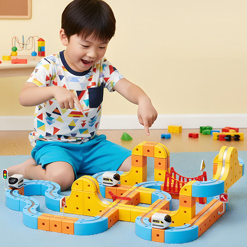 Electric Magnetic High-Speed Train Building Set – STEM Educational Toy for Kids