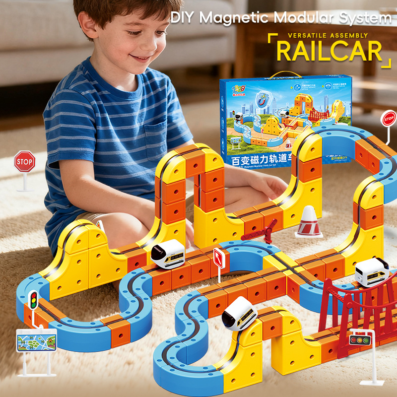 Electric Magnetic High-Speed Train Building Set – STEM Educational Toy for Kids