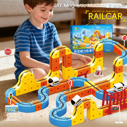 Electric Magnetic High-Speed Train Building Set – STEM Educational Toy for Kids