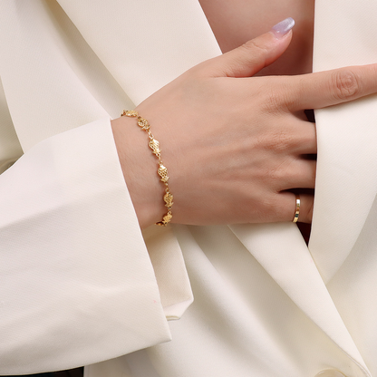 Minimalist Fish Tail Bracelet – 18K Gold Plated Titanium Steel Cute Japanese Style Jewelry
