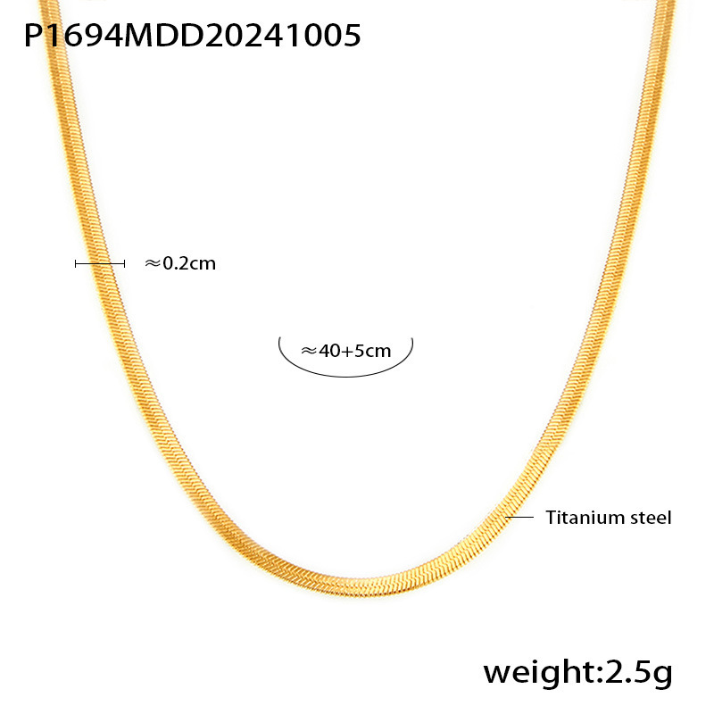 Double Layer Lucky Bean Necklace – 18K Gold Plated Titanium Steel Trendy Choker