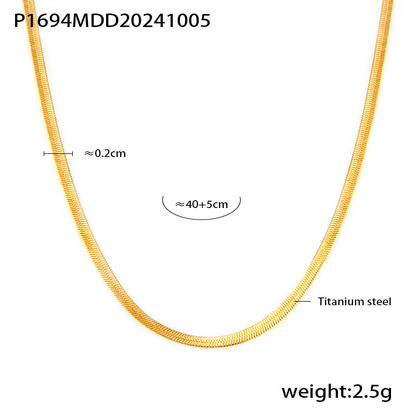 Double Layer Lucky Bean Necklace – 18K Gold Plated Titanium Steel Trendy Choker