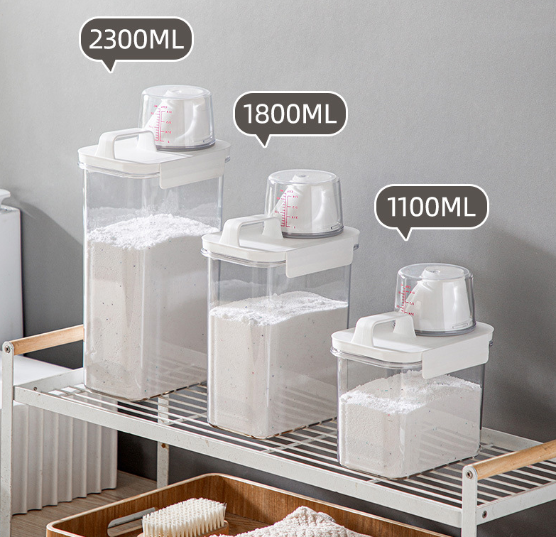 Japanese laundry powder and liquid detergent storage box