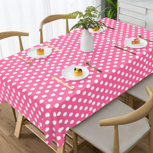 Dot-shaped plastic disposable tablecloth