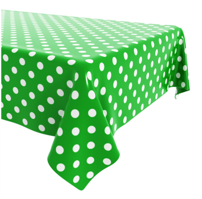 Dot-shaped plastic disposable tablecloth