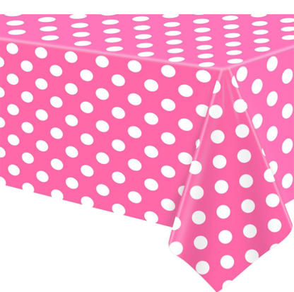 Dot-shaped plastic disposable tablecloth