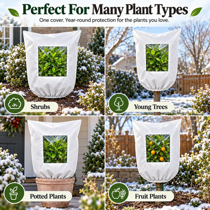 Plant Frost Protection Cover – Reusable Cover for Pots, Shrubs & Young Trees
