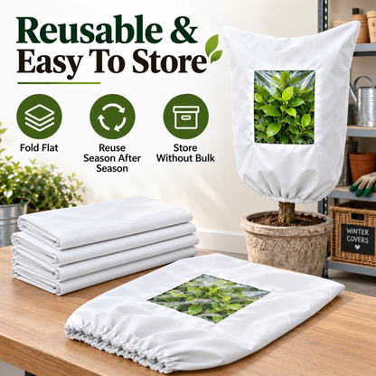 Plant Frost Protection Cover – Reusable Cover for Pots, Shrubs & Young Trees