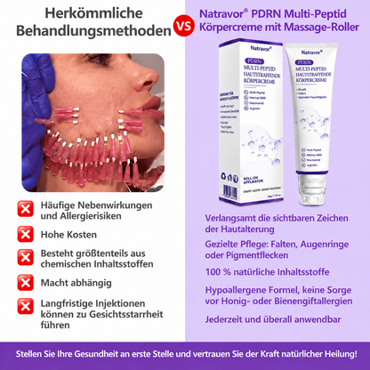 Natravor®🎗️ PDRN Multi-Peptid Straffende Körpercreme ｜ Anti-Aging Pflege, Feuchtigkeit, Straffung & Lifting für ein glatteres, ebenmäßigeres Hautbild