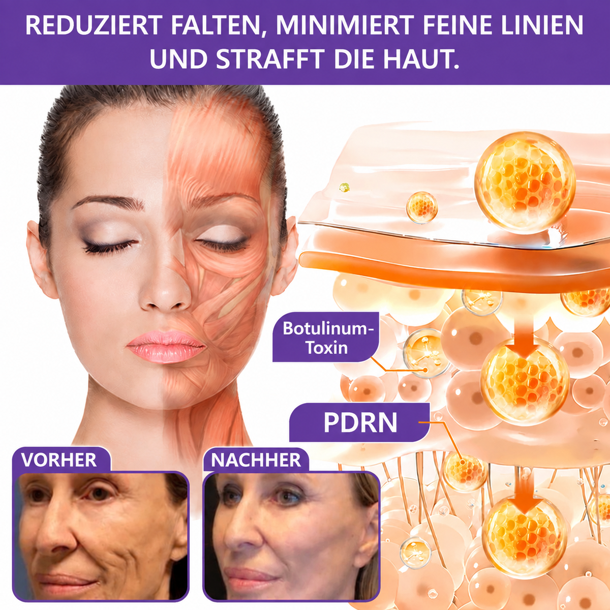 Natravor®🎗️ PDRN Multi-Peptid Straffende Körpercreme ｜ Anti-Aging Pflege, Feuchtigkeit, Straffung & Lifting für ein glatteres, ebenmäßigeres Hautbild