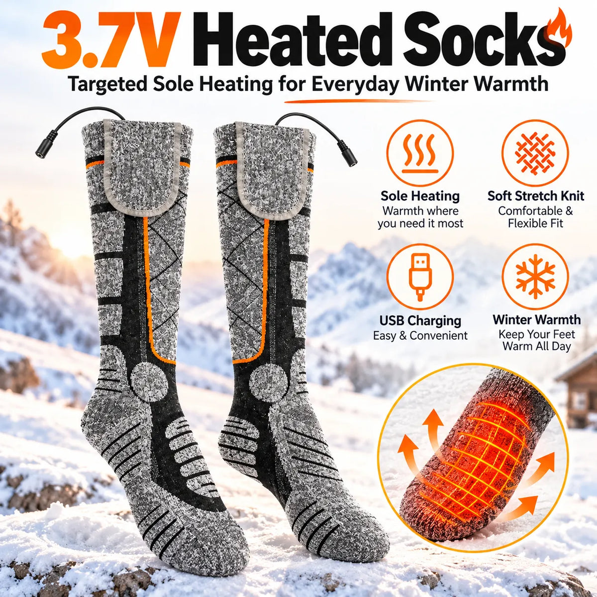 Silvlya Heated Socks – Say Goodbye to Cold Feet in Minutes