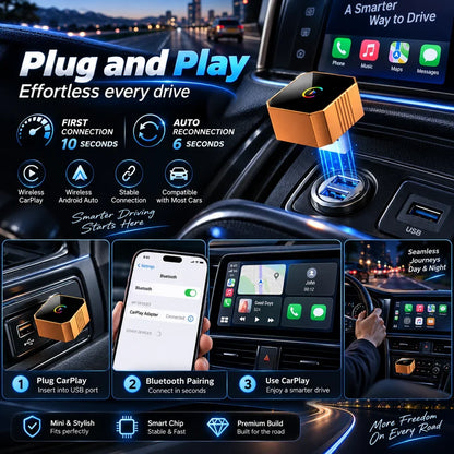 NEW ARRIVAL🚗  Plug-and-Play Wireless CarPlay Adapter for All Compatible Vehicles 🔌