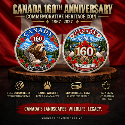🍁Canada 160th Anniversary Commemorative Heritage Coin