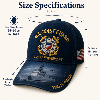 🔥 Father’s Day Sale - ❤️ U.S. Coast Guard America 250th Commemorative Embroidered Cap