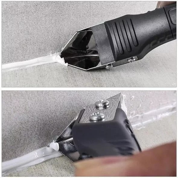 🔧11Pcs Silicone Caulking Tools - 3-in-1 Grout Remover (Stainless Steel)