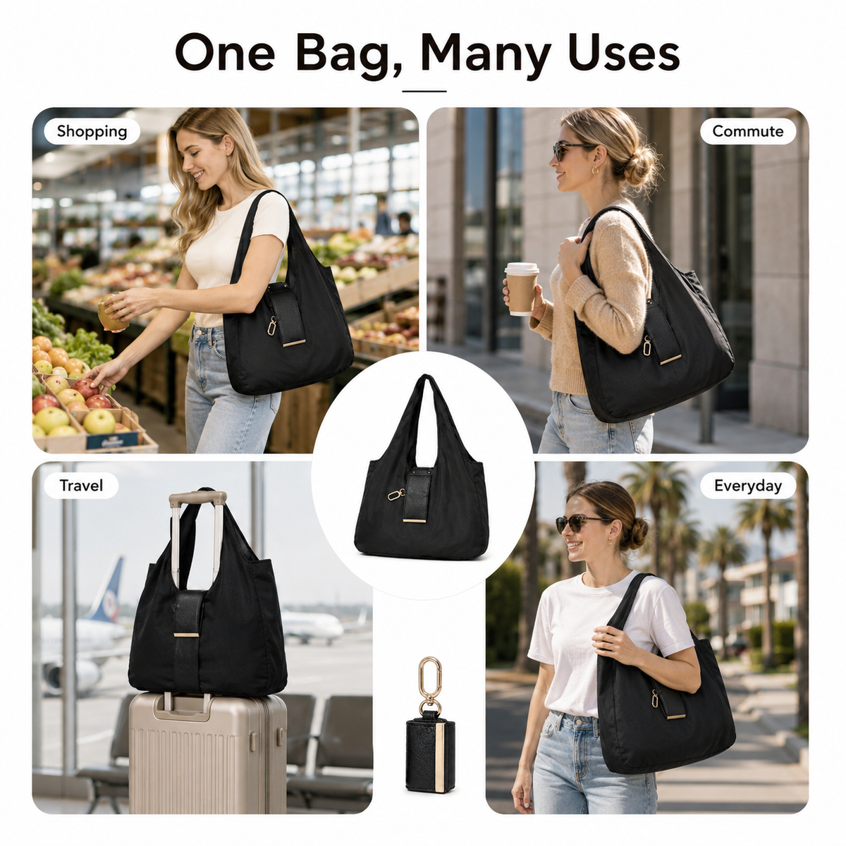 FoldAway™ Everyday Keychain Tote Bag