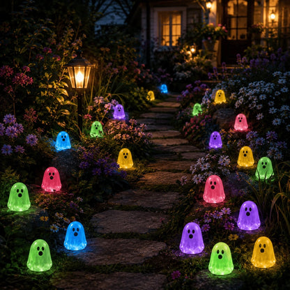 Glow-in-the-Dark Mini Ghosts – 8-Colour Halloween Mix