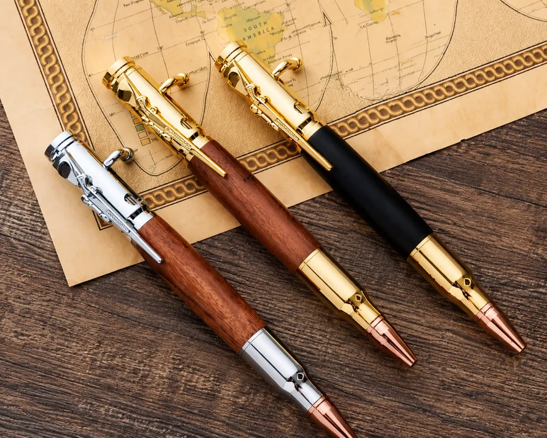 🖊Handcrafted by Jake Wilson 🖊 Bolt-Action Wooden Pen™ | Real Wood & Precision Metalwork