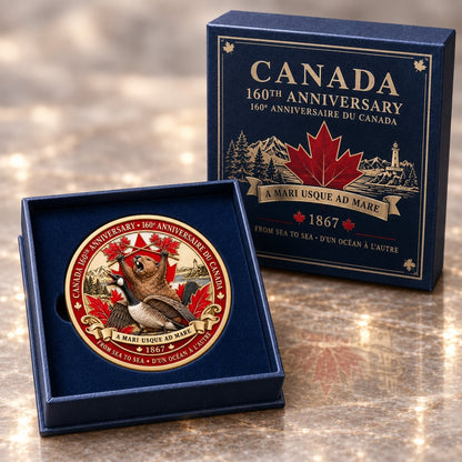 🍁Canada 160th Anniversary “A Mari Usque Ad Mare” Commemorative Coin