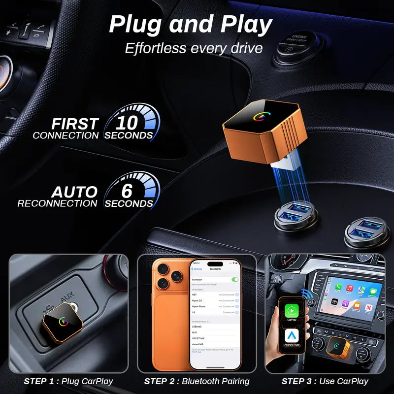 NEW ARRIVAL🚗  Plug-and-Play Wireless CarPlay Adapter for All Compatible Vehicles 🔌