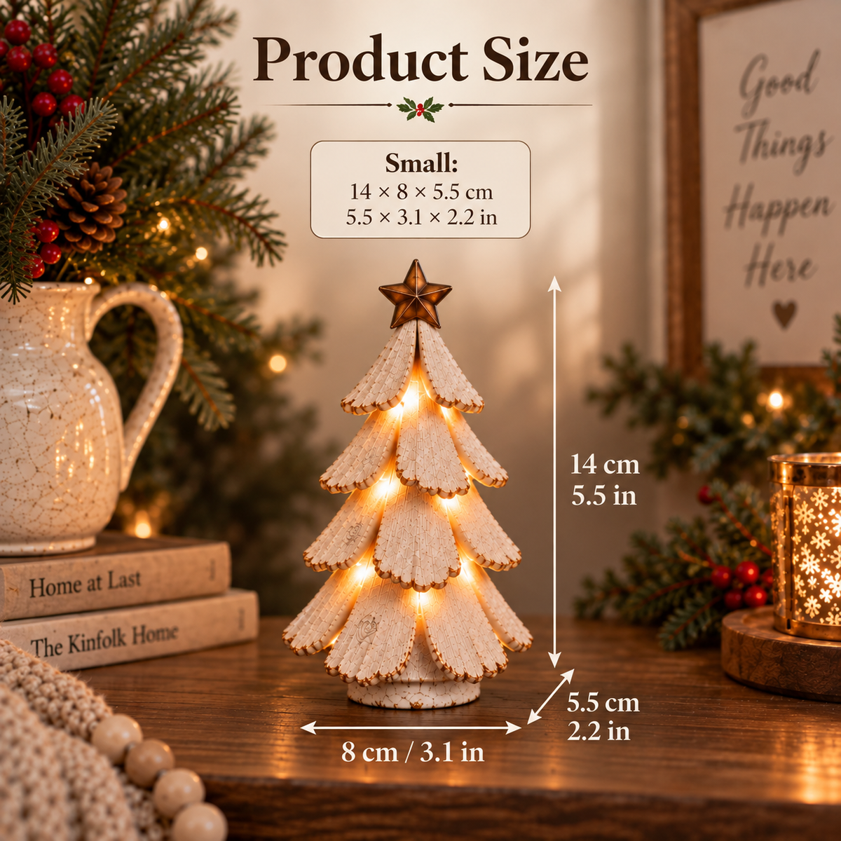 🎄 Vintage Christmas Tree Glow™ – Classic Lighted Holiday Figurine