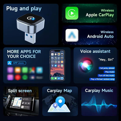 NEW ARRIVAL🚗  Plug-and-Play Wireless CarPlay Adapter for All Compatible Vehicles 🔌