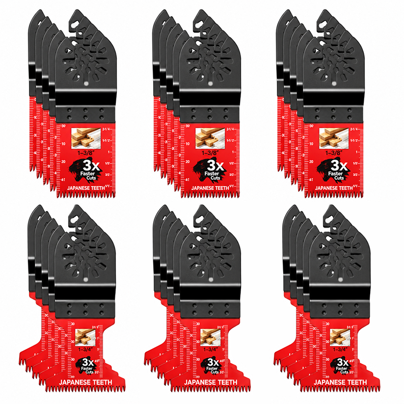 Japanese-Tooth Oscillating Saw Blades — Universal Fit