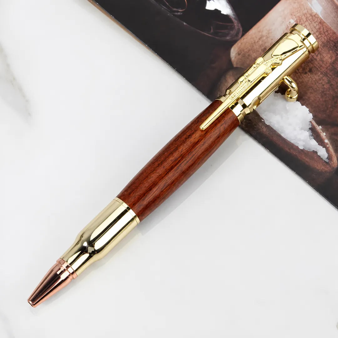 🖊Handcrafted by Jake Wilson 🖊 Bolt-Action Wooden Pen™ | Real Wood & Precision Metalwork