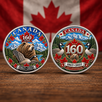 🍁Canada 160th Anniversary Commemorative Heritage Coin