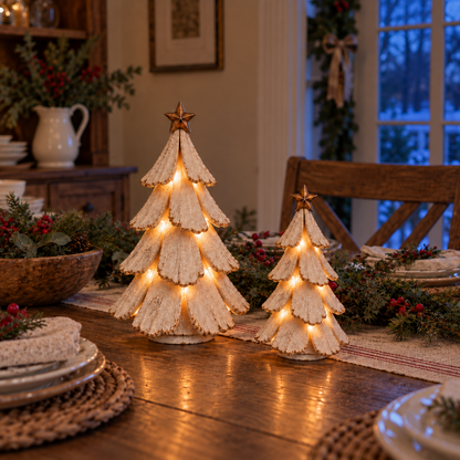 🎄 Vintage Christmas Tree Glow™ – Classic Lighted Holiday Figurine