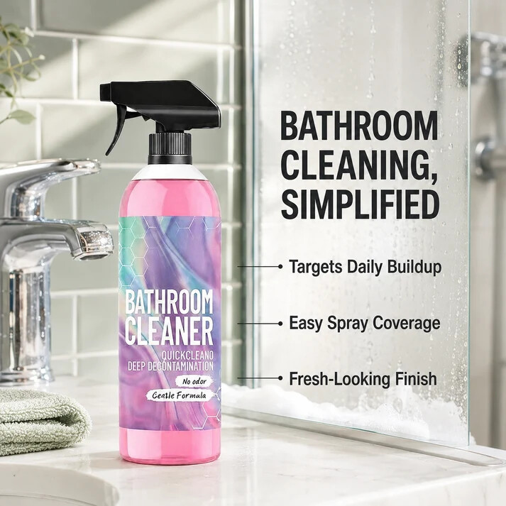 ⭐ Bathroom Cleaner: Sparkle in Seconds, No Harsh Fumes