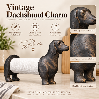 Vintage Dachshund Dog Paper Towel Holder