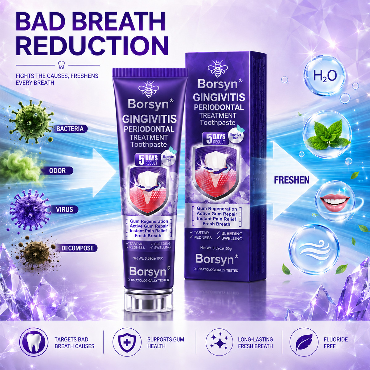 Borsyn® Gingivitis Periodontal Treatment Toothpaste