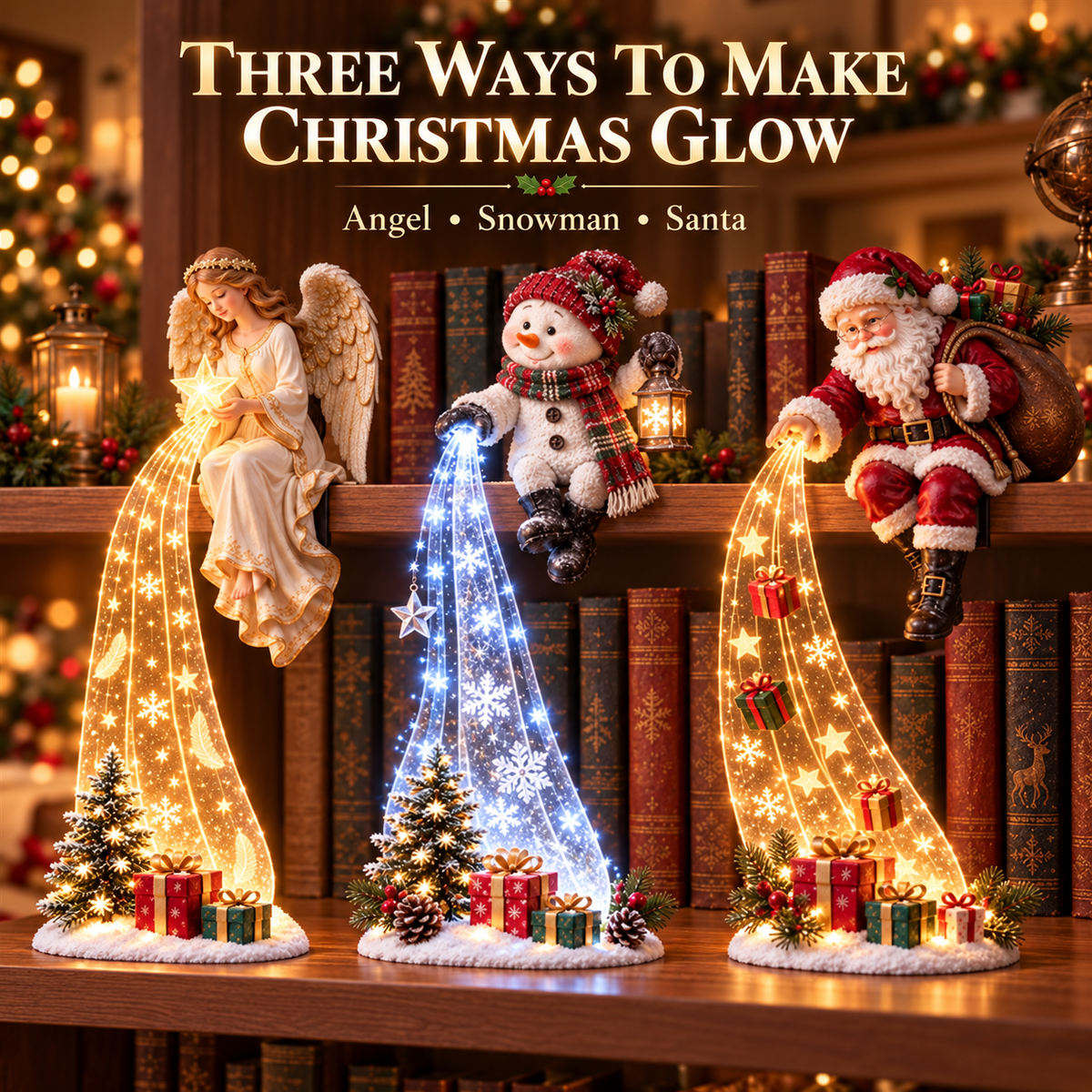 ✨Last Day 50% OFF - Christmas Shelf-Edge Lighted Scene Decor