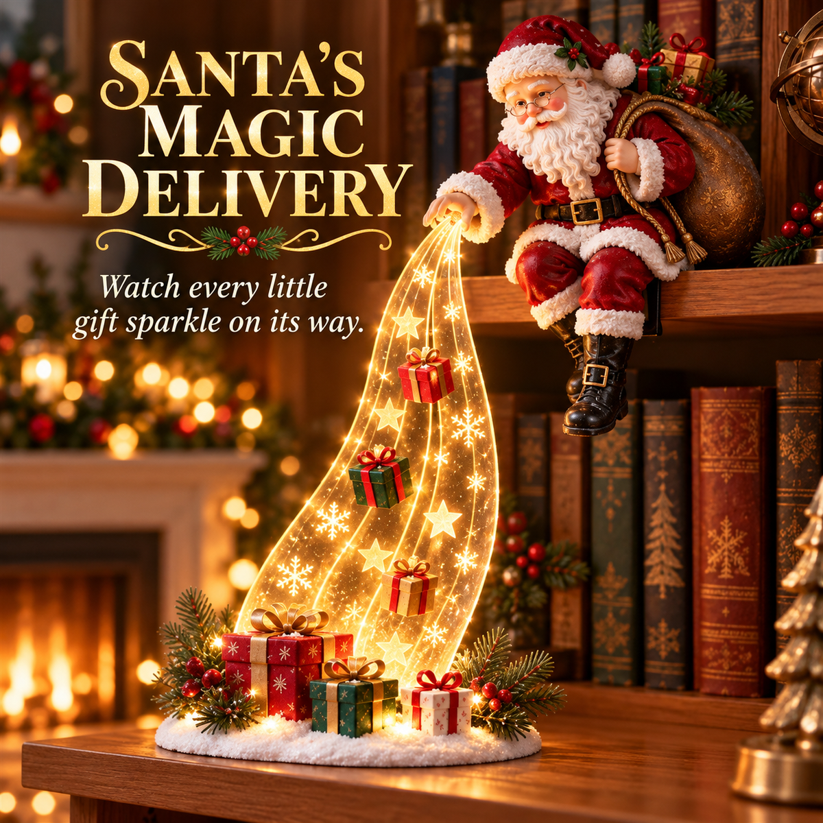 ✨Last Day 50% OFF - Christmas Shelf-Edge Lighted Scene Decor