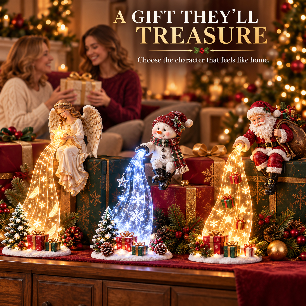 ✨Last Day 50% OFF - Christmas Shelf-Edge Lighted Scene Decor