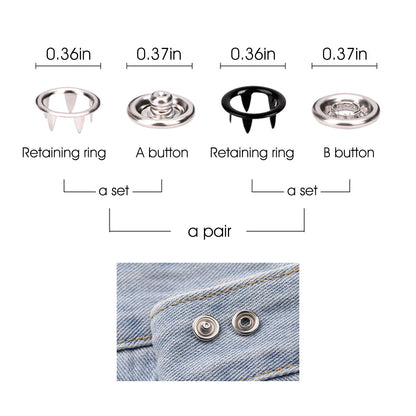 No-Sew Snap Fastener Repair & DIY Kit