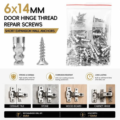 🔥 Heavy Duty Hinge Repair Kit For Loose & Stripped Screws