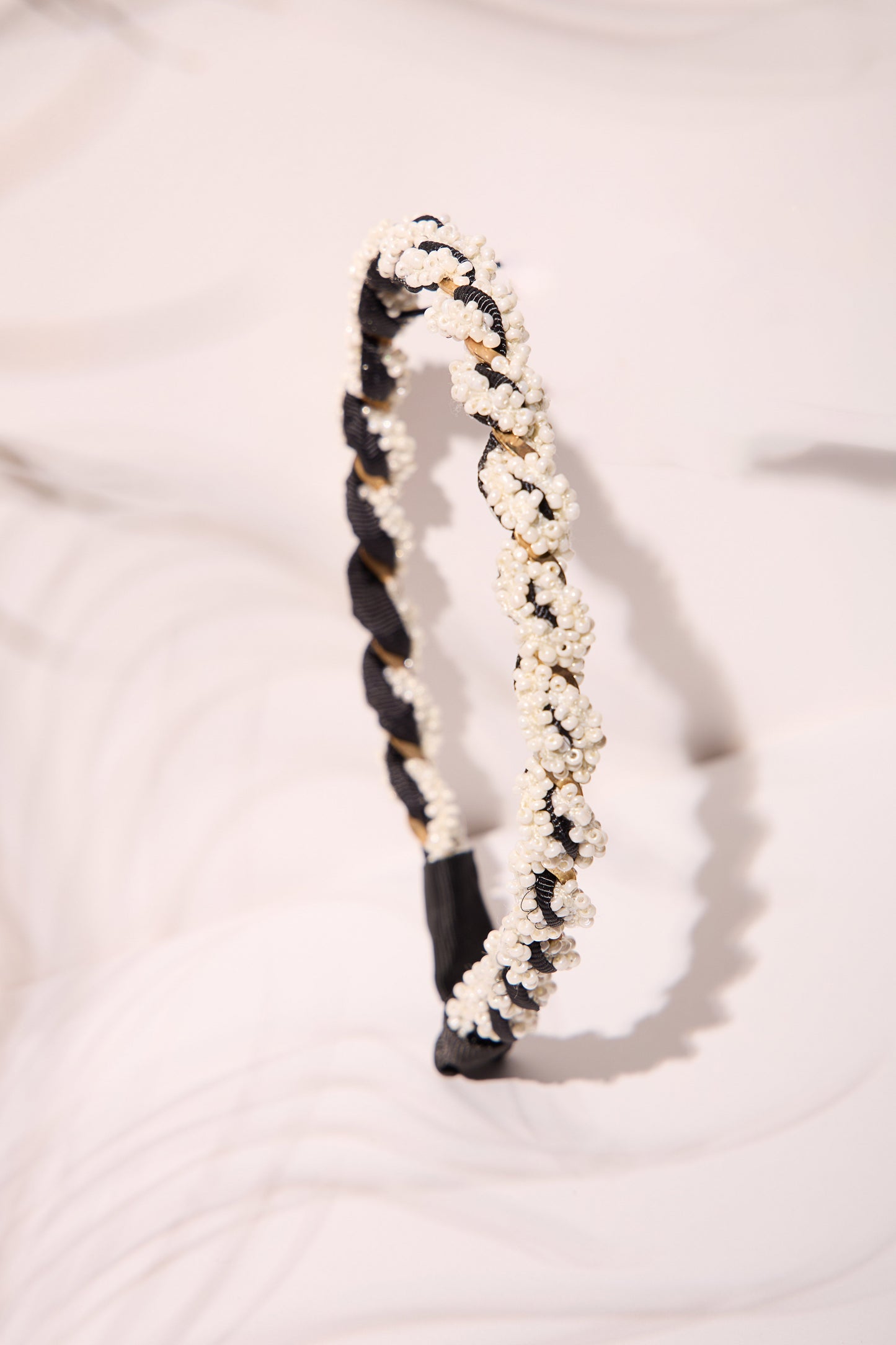 Braided Pearl String Headband