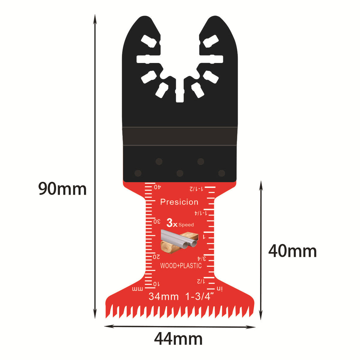 Japanese-Tooth Oscillating Saw Blades — Universal Fit